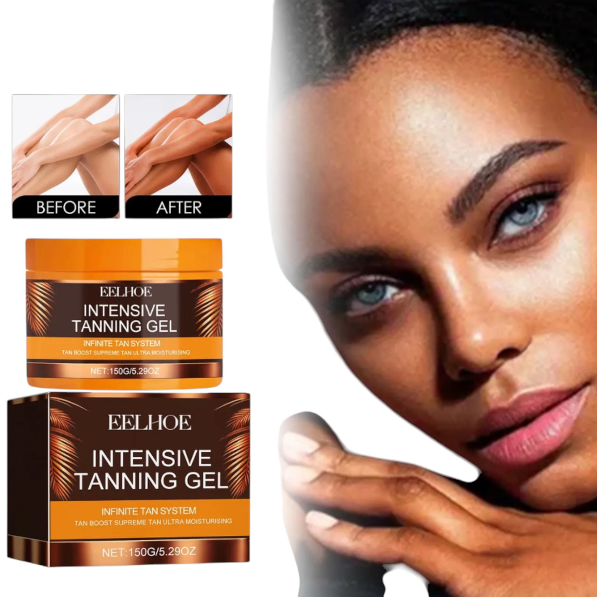 EELHOE INTENSYWNY SAMOOPOLACZ W ŻELU 150g EFEKT NATURALNEJ OPALENIZNY