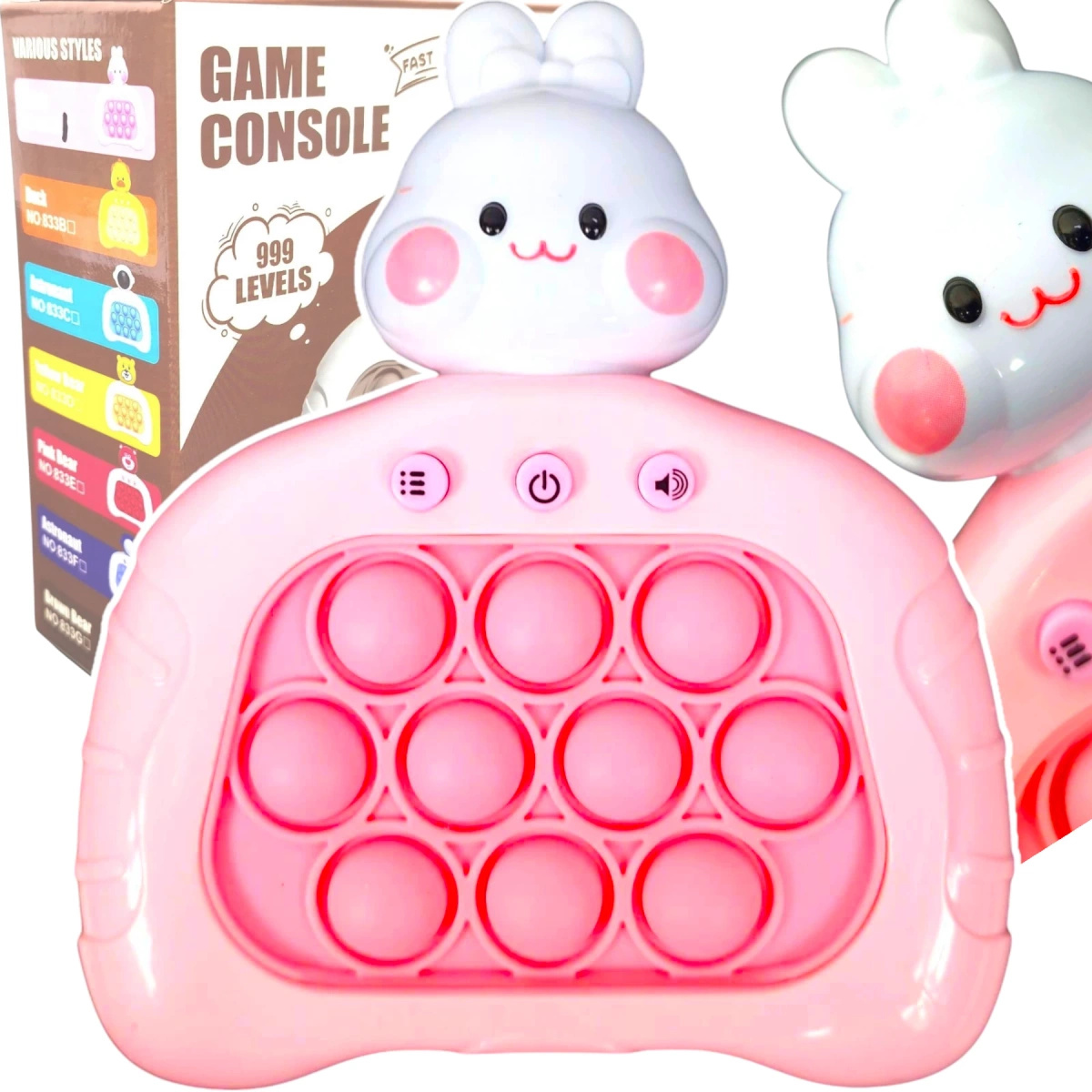 POP IT GRA ZRĘCZNOŚCIOWA ANTYSTRESOWA ELEKTRONICZNA KRÓLICZEK ZAJĄCZEK 999