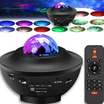 PROJEKTOR GWIAZD ZORZA POLARNA LAMPKA NOCNA DLA DZIECI USB BLUETOOTH PILOT