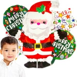 DUŻE BALONY ŚWIĄTECZNE 5szt. MIKOŁAJKI GWIAZDKA BOŻE NARODZENIE DEKORACJA