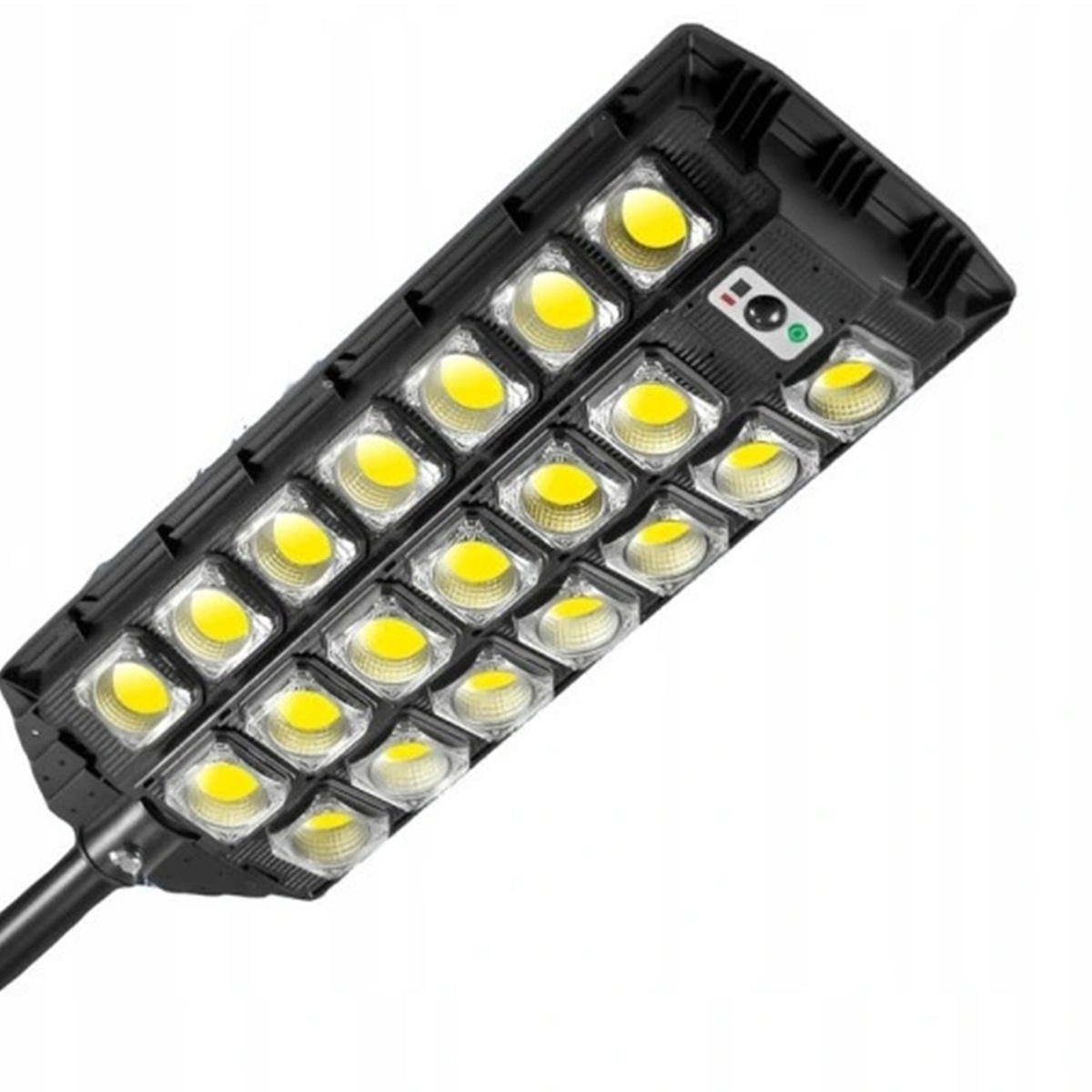 LAMPA SOLARNA 2400W CZUJNIK RUCHU ZMIERZCHU OGRODOWA LATARNIA PILOT GRARAŻ 