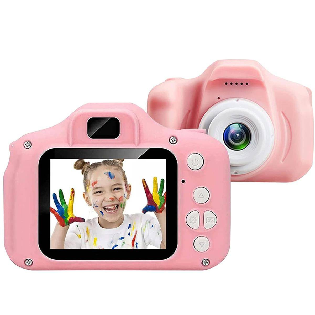 APARAT CYFROWY KAMERA DLA DZIECI FULL HD 1080p 1440p 3 MPX GRY ZESTAW SMYCZ