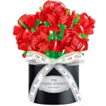 KLOCKI KONSTRUKCYJNE GIFT BOX BUKIET RÓŻ 3D ZESTAW NA PREZENT 514 ELEMENTÓW