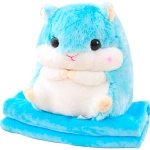 CHOMIK Z KOCYKIEM DUŻA MASKOTKA PRZYTULANKA PODUSZKA KOCYK PLUSZAK 35CM