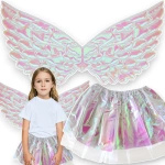 STRÓJ DLA DZIEWCZYNKI ANIOŁEK DUŻE SKRZYDŁA SKRZYDEŁKA SPÓDNICZKA NA BAL