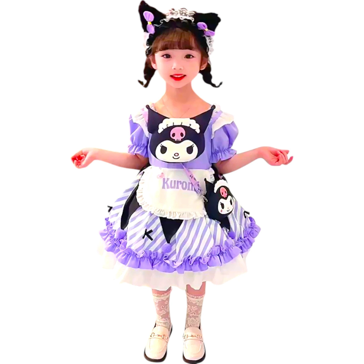 KUROMI STRÓJ DLA DZIEWCZYNKI SUKIENKA NA BAL KOSTIUM PRZEBRANIE 110-120