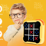 GRA KÓŁKO I KRZYŻYK ELEKTRONICZNA GRA LOGICZNA DLA DZIECI 4 TRYBY GRY