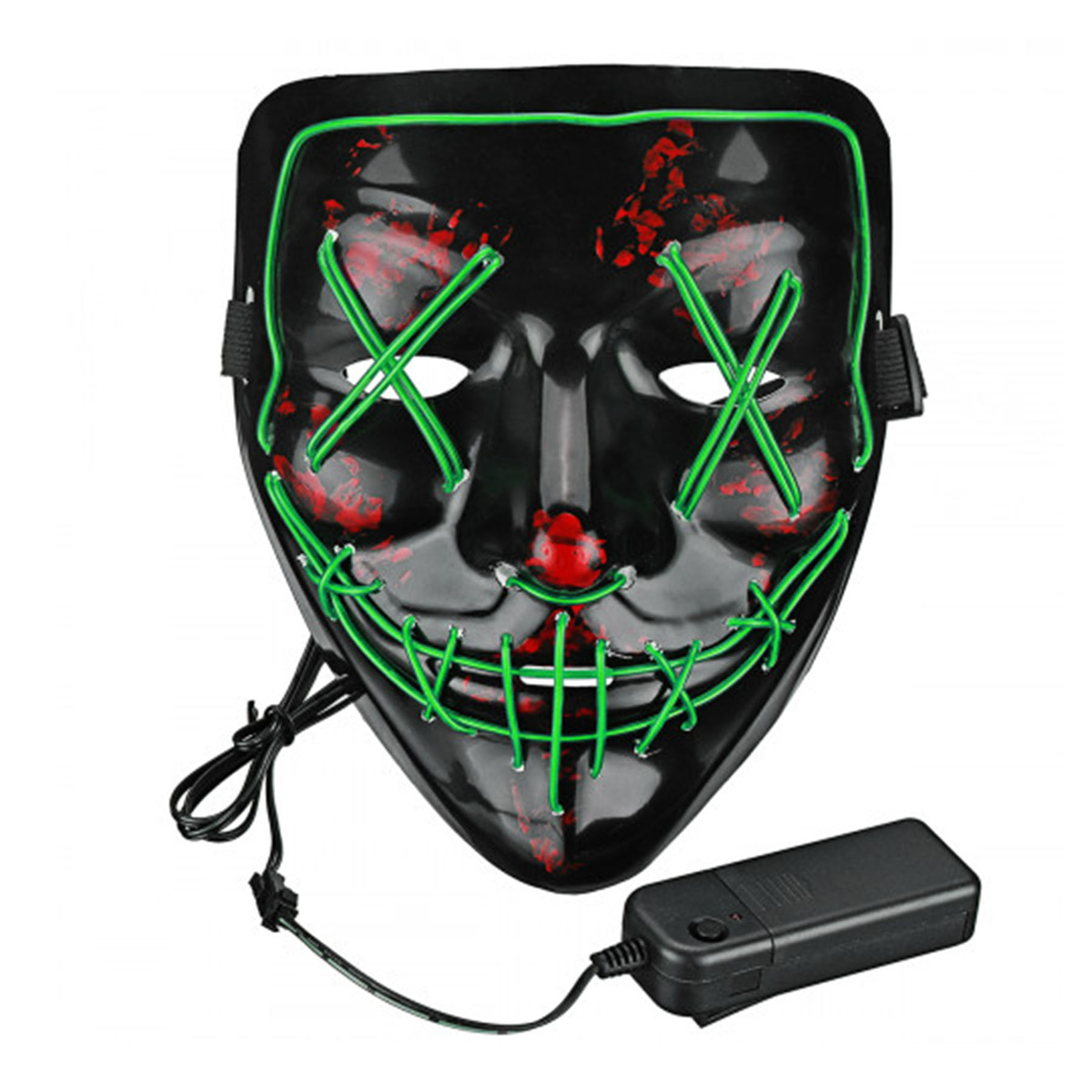 MASKA LED ŚWIECĄCA LEDOWA NA HALLOWEEN IMPREZĘ KARNAWAŁ PRZEBRANIE PURGE