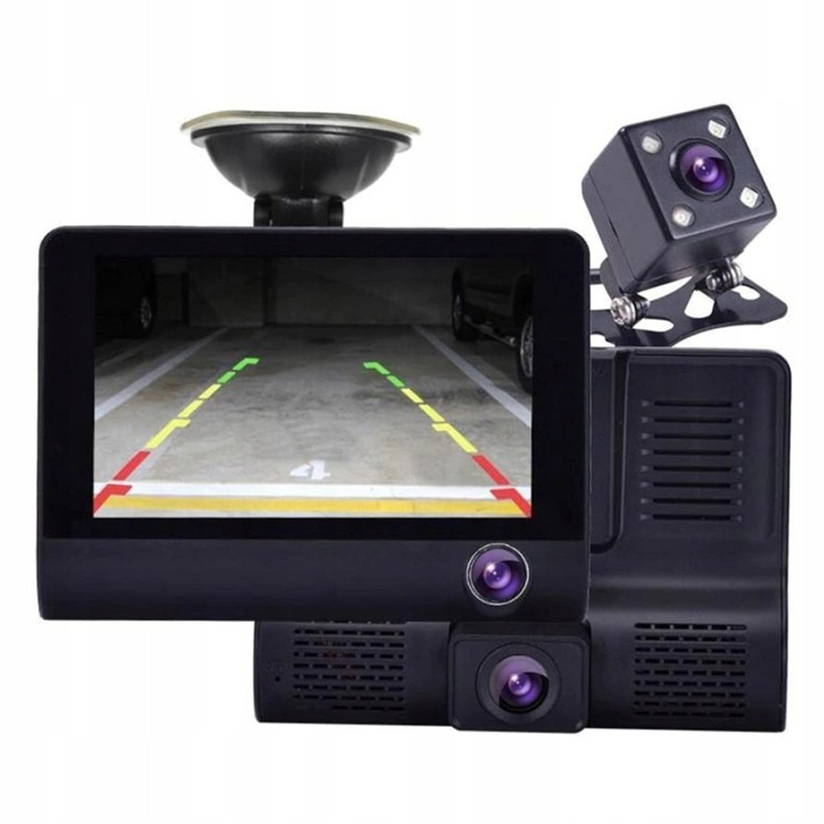 WIDEOREJESTRATOR KAMERA SAMOCHODOWA FULL HD 3KAMERY KAMERA COFANIA G-SENSOR