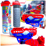 SPIDERMAN ZESTAW 5w1 WYRZUTNIA SIECI LUB WODY STRZELA SERPENTYNA RĘKAWICA