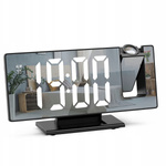 BUDZIK ZEGAR ELEKTRONICZNY GŁOŚNY Z PROJEKTOREM LED STOJĄCY CYFROWY DATA