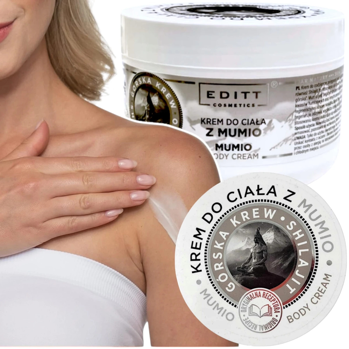 EDITT KREM DO CIAŁA Z MUMIO 220g REGENERACJA I OCHRONA DELIKATNEJ SKÓRY