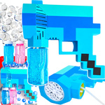 MINECRAFT PISTOLET DO BANIEK MYDLANYCH BAŃKI MYDLANE WYRZUTNIA + PŁYN PIXEL