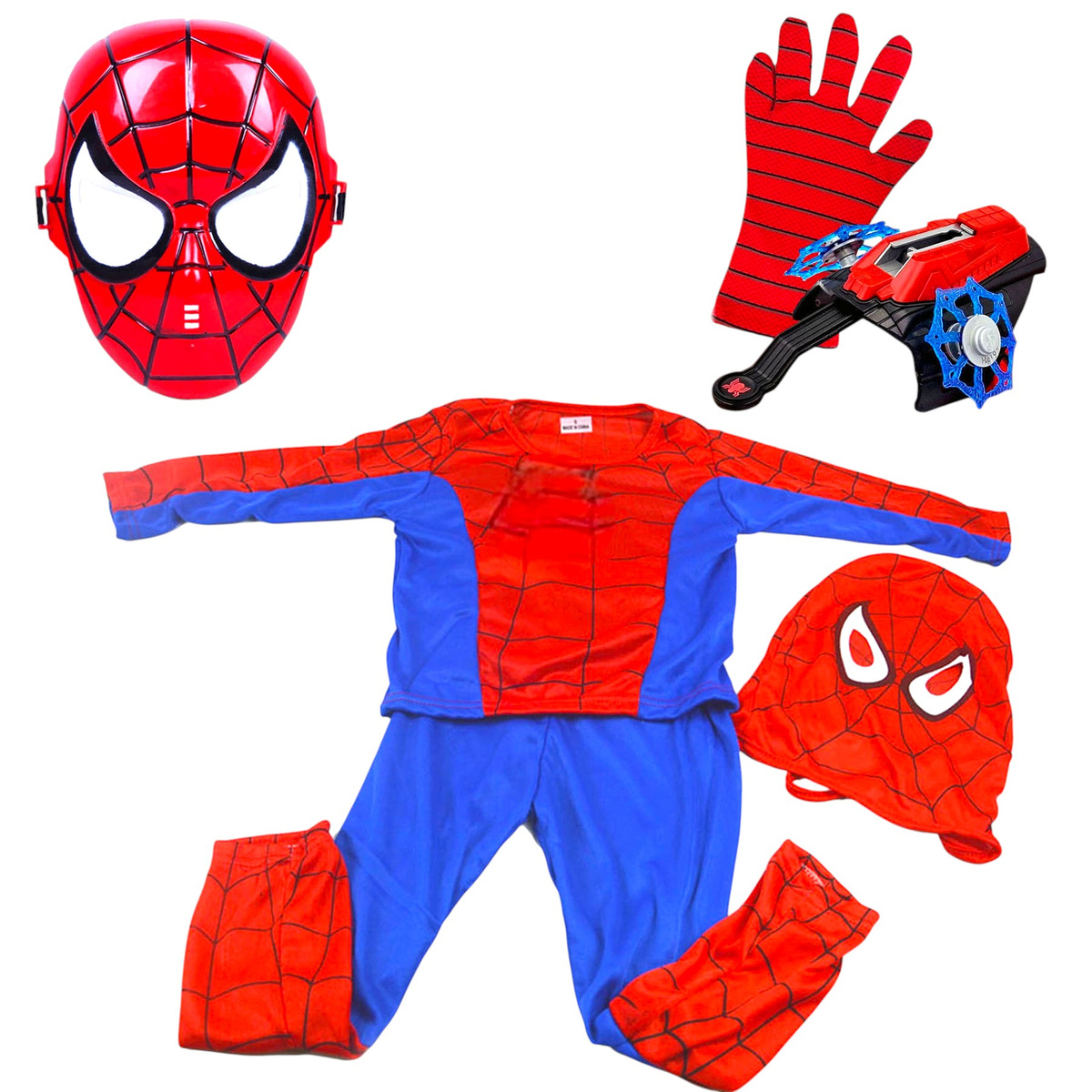 SPIDERMAN Zestaw Strój Dla Chłopca Kostium + Wyrzutnia Sieci 