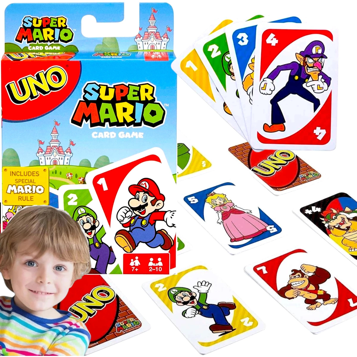 GRA PLANSZOWA UNO SUPER MARIO KARCIANA TOWARZYSKA RODZINNA 112 KART SPECJAL