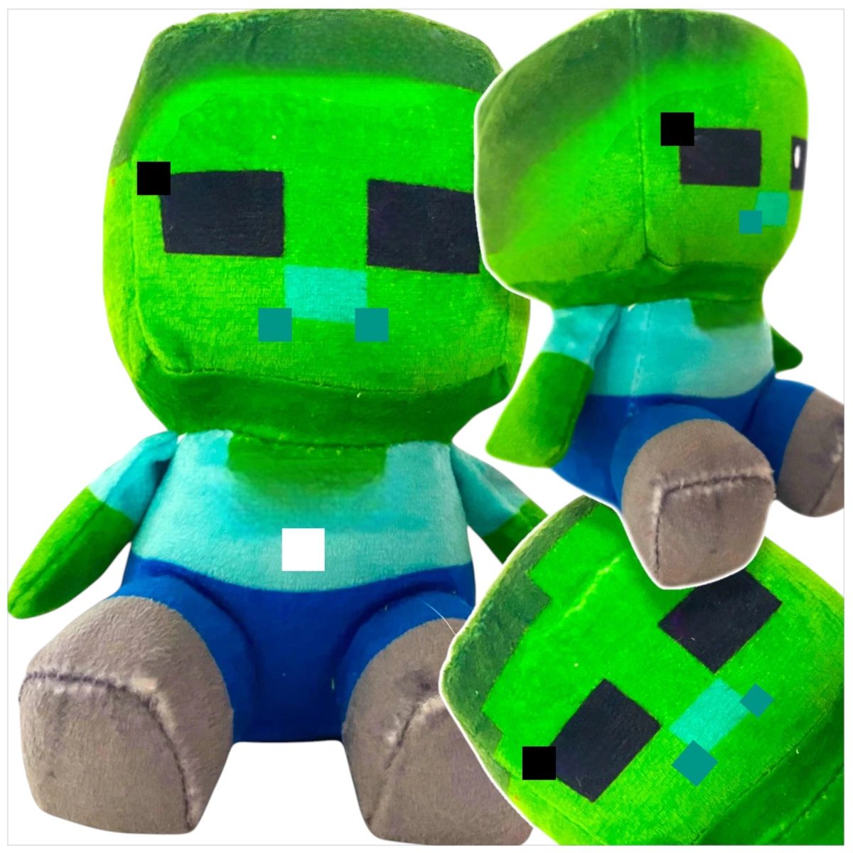 MASKOTKA MINECRAFT BABY ZOMBIE FIGURKA PLUSZAK Z GRY LUDZIK PRZYTULANKA