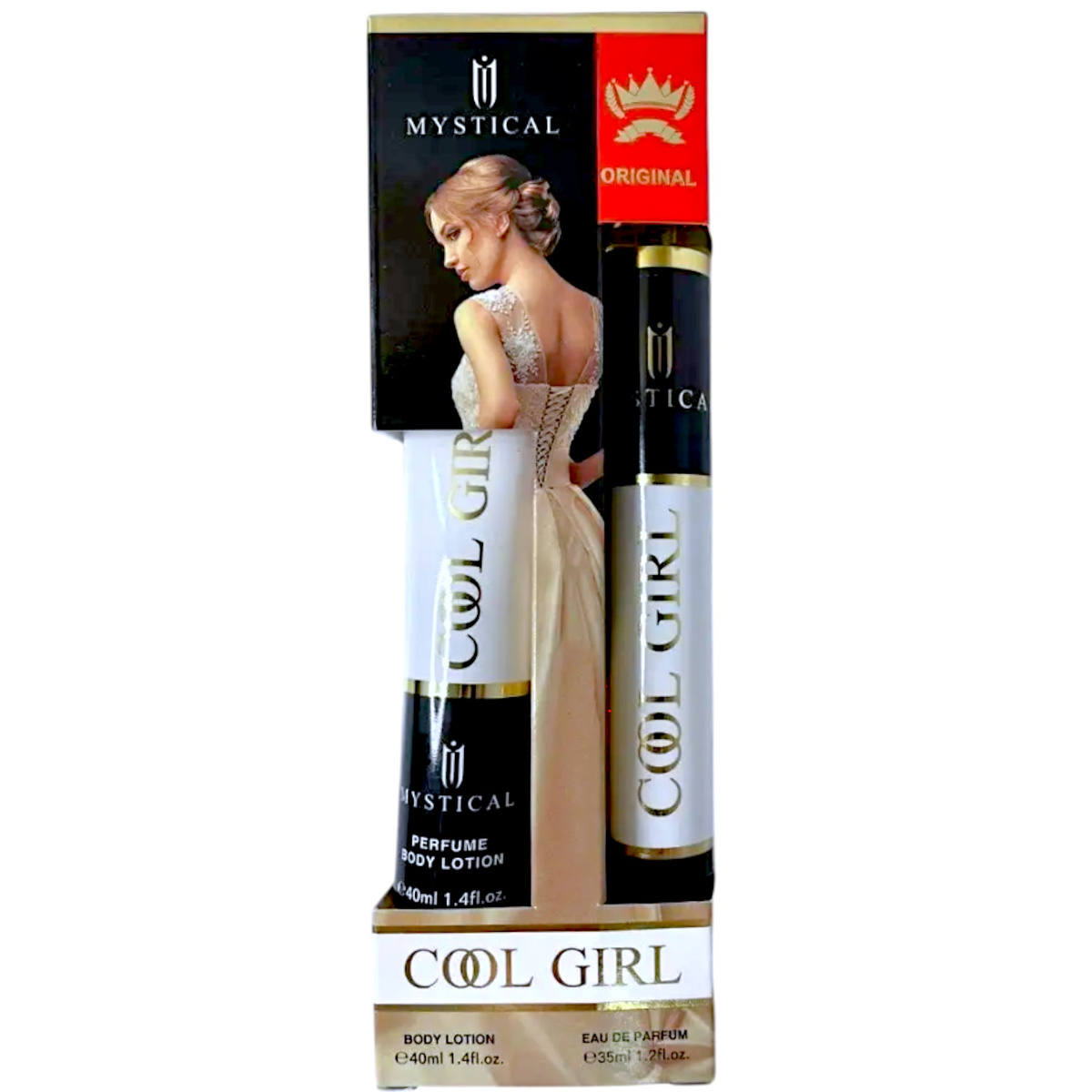 MINI ZESTAW DLA KOBIET BALSAM DO CIAŁA 40m +PERFUMETKA 35ml KOOL BLACK GIRL