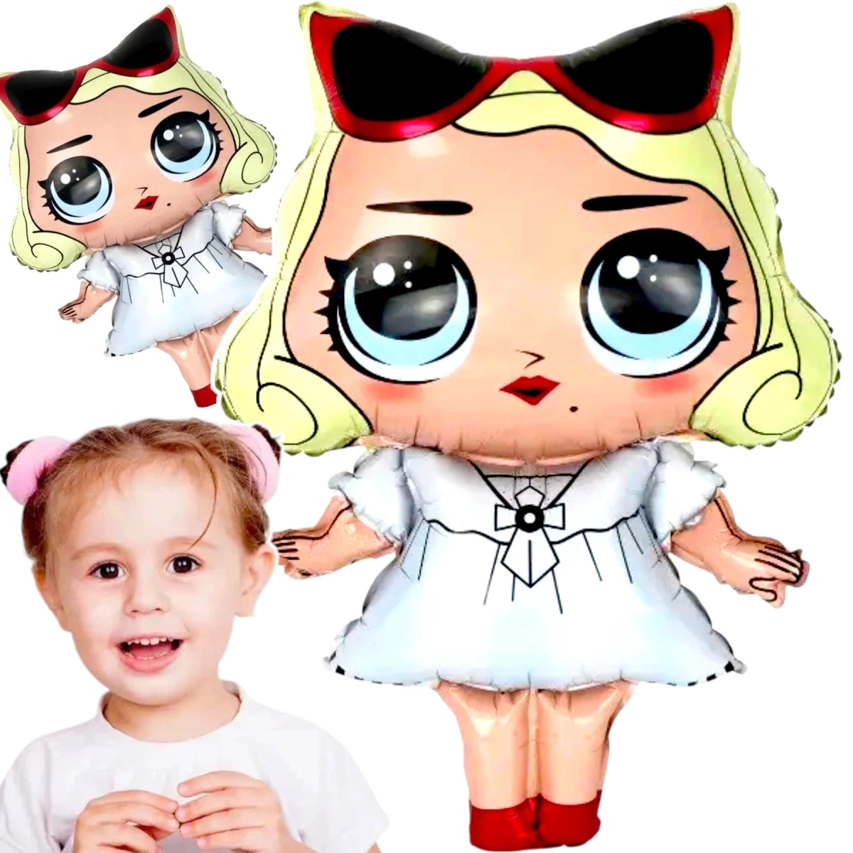 BALON LOL SURPRISE FOLIOWY POMPOWANY HELEM DUŻY NA URODZINY IMPREZĘ 78cm