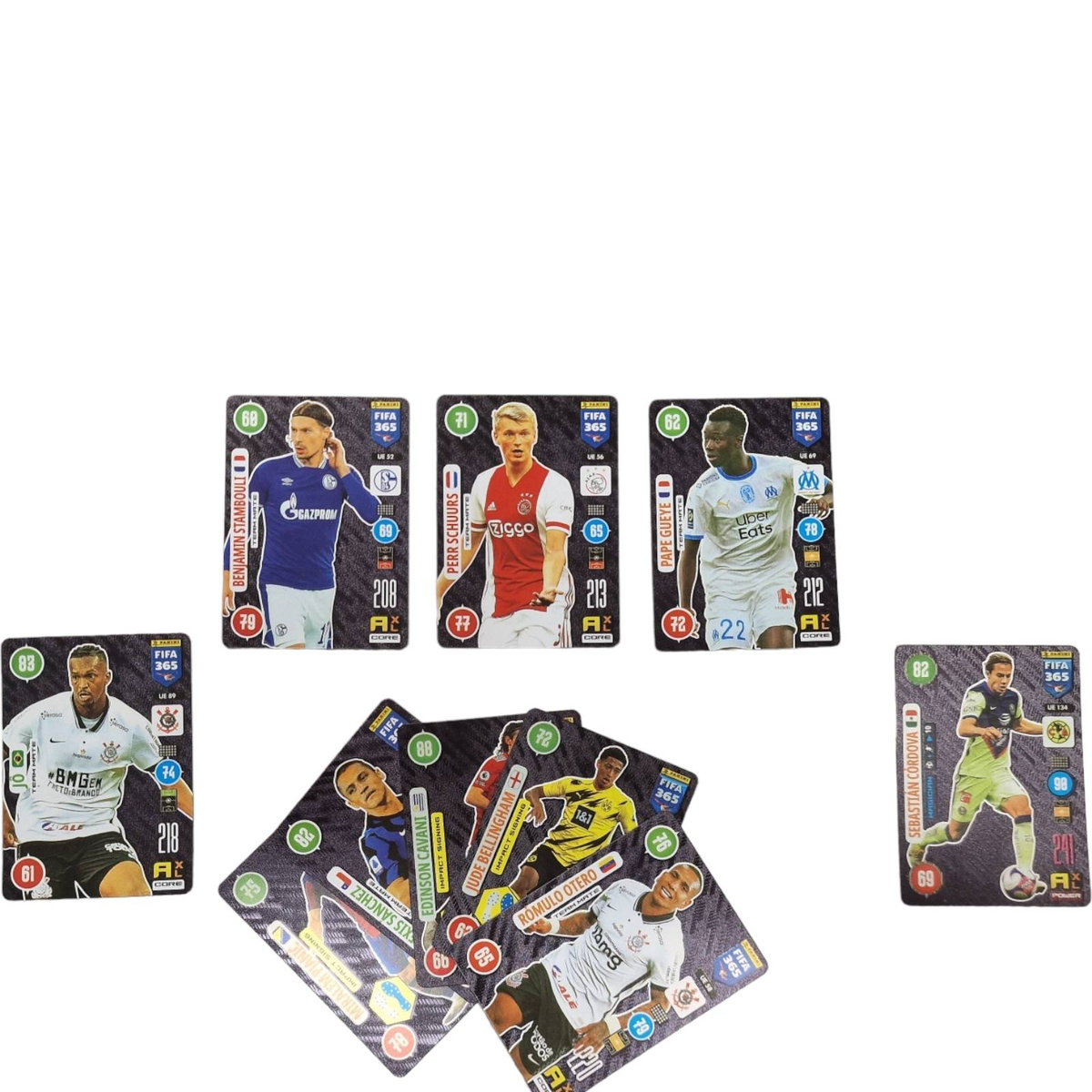 CZARNE KARTY PIŁKARSKIE Z PIŁKARZAMI ZESTAW 10 SZTUK KART EDYCJA SPECJALNA