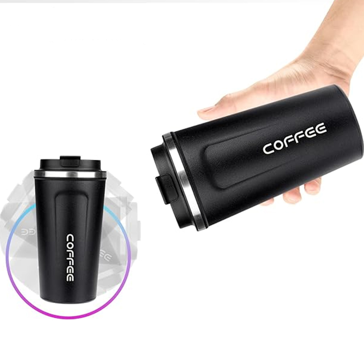 KUBEK TERMICZNY TERMOS WYŚWIETACZ LED TEMPERATURA DO SAMOCHODU 510ML MODNY