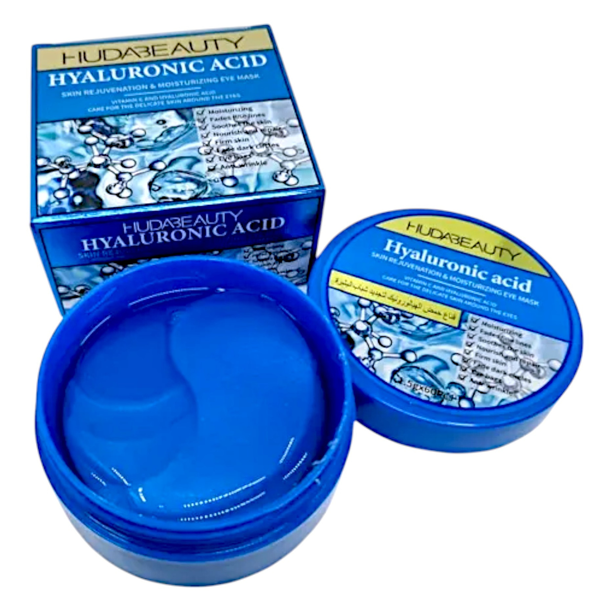 ŻELOWE PŁATKI POD OCZY Z KWASEM HIALURONOWYM I WITAMINĄ C 60szt NAWILŻAJĄCE