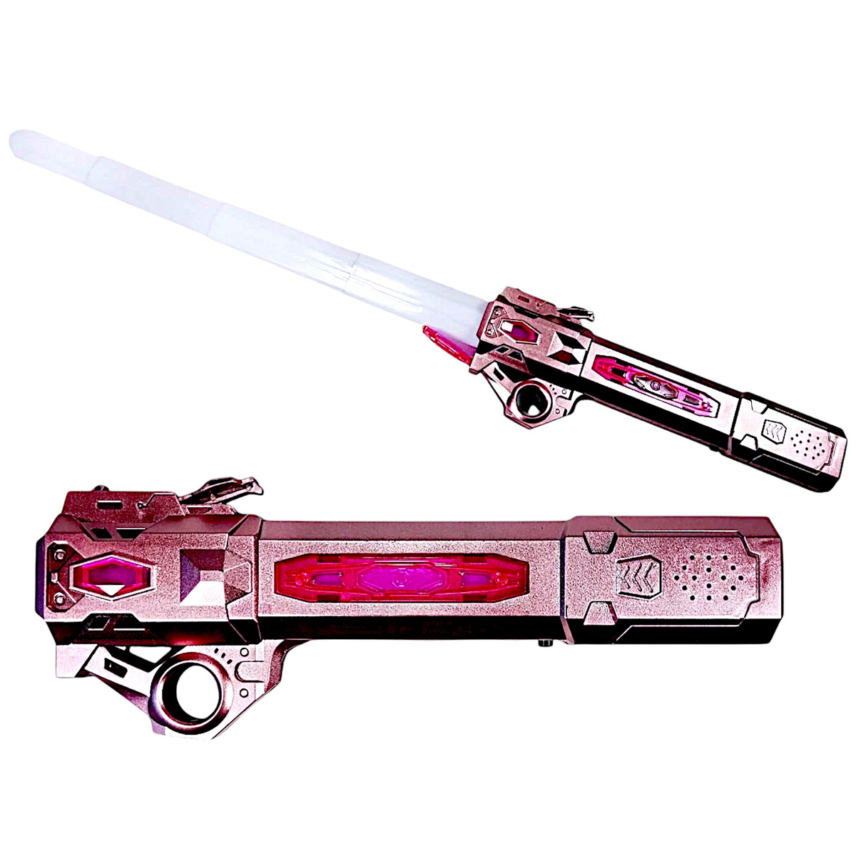 MIECZ ŚWIETLNY DLA DZIECI SAMURAJSKI SKŁADANY ŚWIECI W CIEMNOŚCI DŹWIĘK XXL