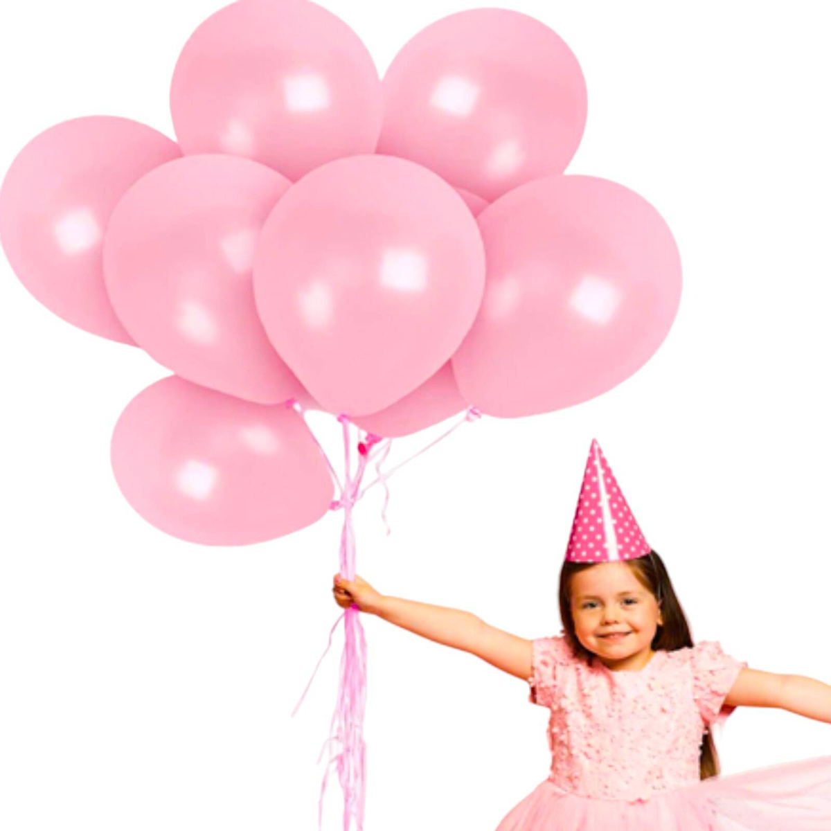 ZESTAW BALONÓW PASTELOWYCH BALONY PASTELOWE JASNORÓŻOWE ZESTAW 6SZT