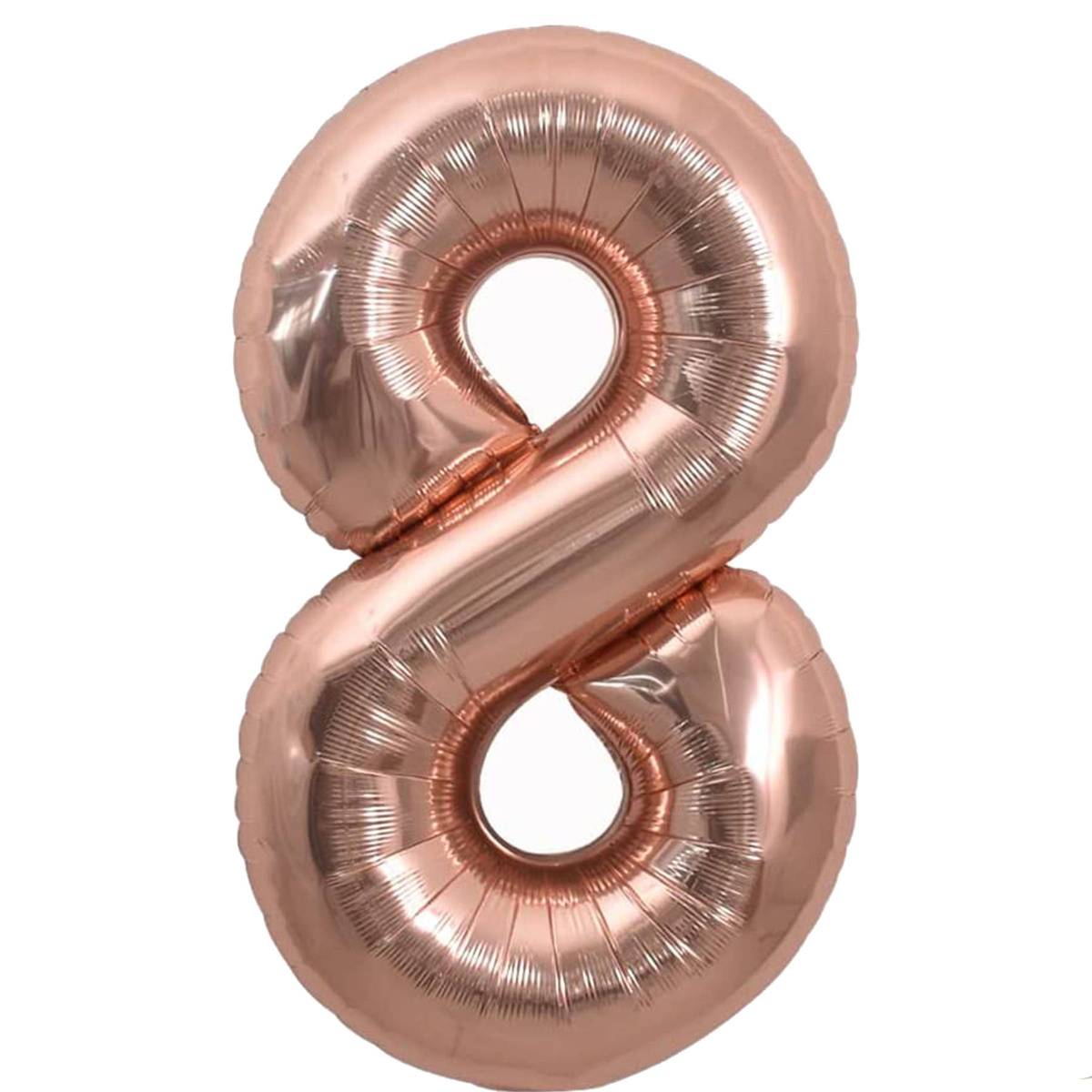 BALON FOLIOWY CYFRA 8 OSIEM ROSE GOLD URODZINOWY NA URODZINY JUBILEUSZ 40cm