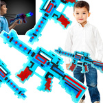 MINECRAFT KARABIN Z GRY DIAMENTOWY PISTOLET ŚWIECI LED DZWIĘK MUZYKA