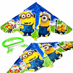 DUŻY LATAWIEC DLA DZIECI MINIONKI 120x60 CM XXL MINIONS GRU DRU + ŻYŁKA