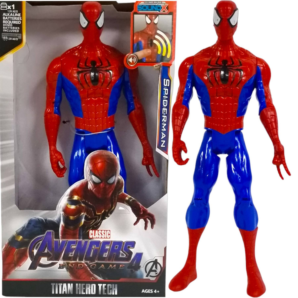SPIDERMAN DUŻA FIGURKA INTERAKTYWNA SPIDER MAN ŚWIATŁO DŹWIĘK AVENGERS