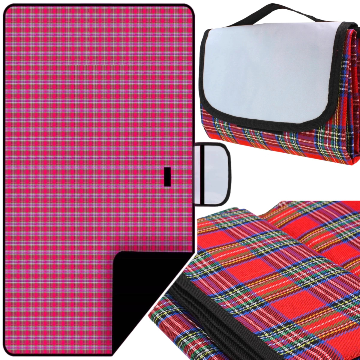 KOC PIKNIKOWY NA PLAŻĘ MATA BIWAKOWA WODOODPORNA PRZENOŚNA DUŻA 2x2m KRATA