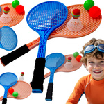 RAKIETKI DO TENISA BADMINTONA ZESTAW RAKIETEK 2 PIŁKI LOTKA DUŻE DLA DZIECI