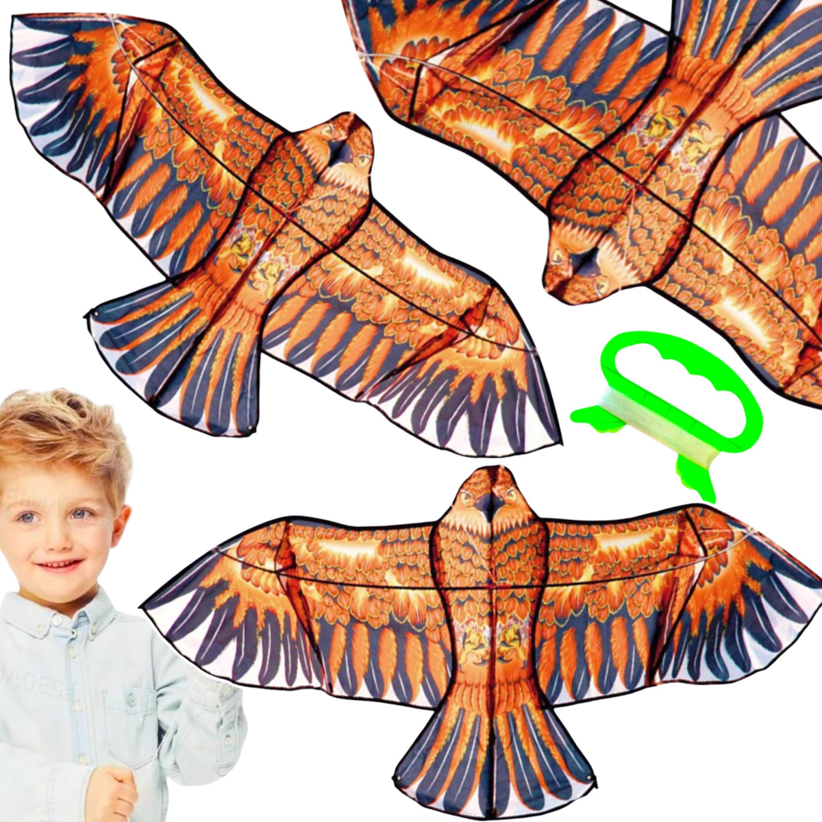 MEGA LATAWIEC ORZEŁ MOCNY DUŻY OGROMNY PTAK XXL 180 CM ODSTRASZACZ PTAKÓW 