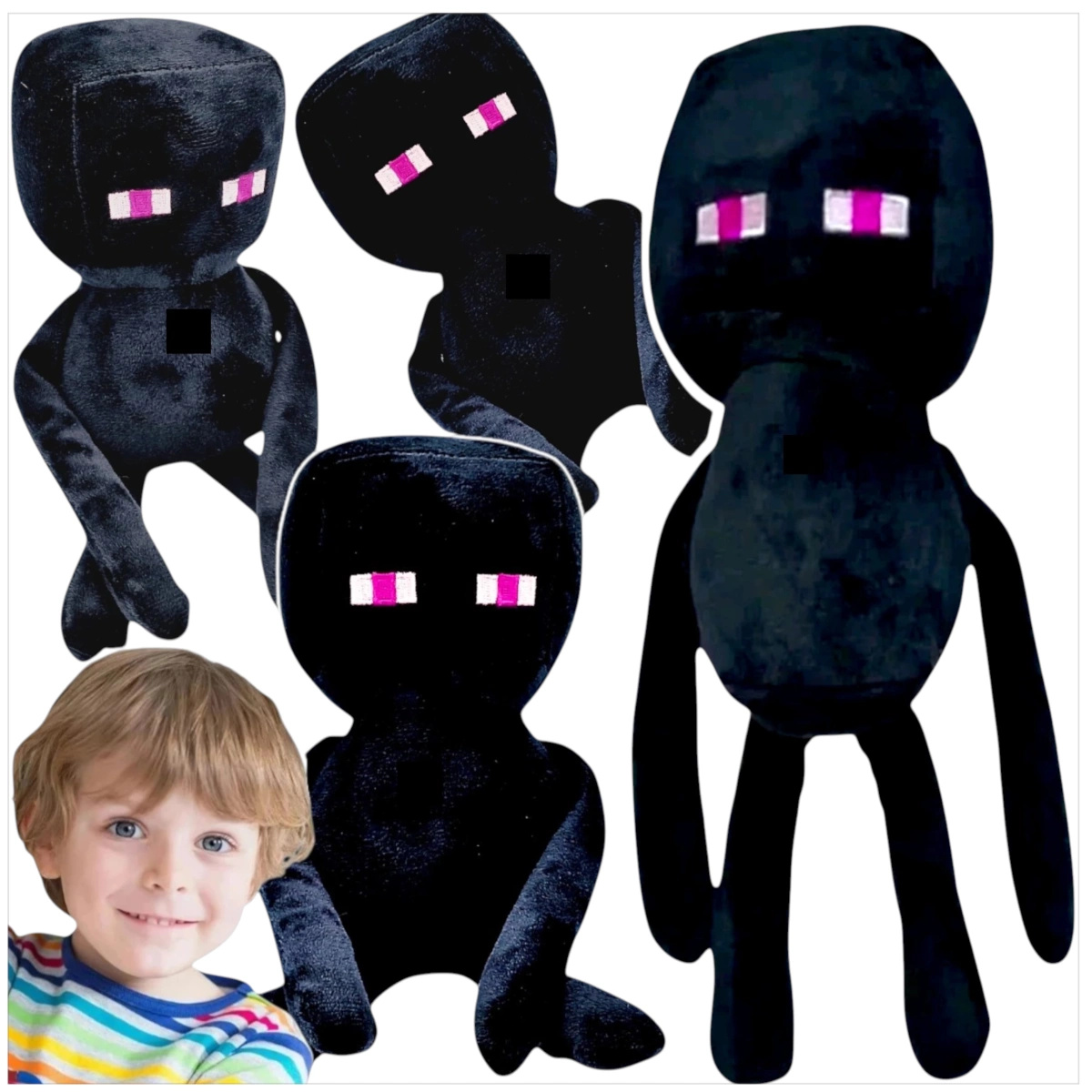MINECRAFT PLUSZOWA MASKOTKA Z BAJKI ENDERMAN DUŻA PLUSZAK POSTAĆ Z GRY 32CM