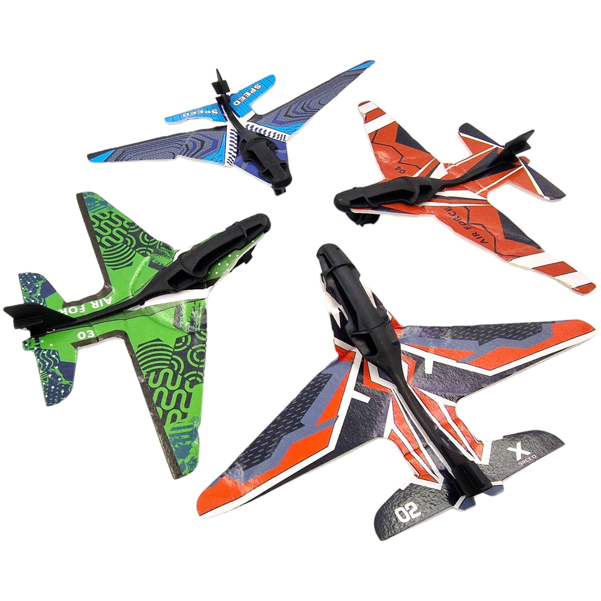 PISTOLET WYRZUTNIA SAMOLOTÓW DUŻY ZASIĘG 4 SAMOLOTY ZESTAW RZUTKA SZYBOWIEC