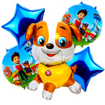 ZESTAW BALONÓW PSI PATROL RUBBLE BALONY NA URODZINY IMPREZA DLA DZIECI 5szt