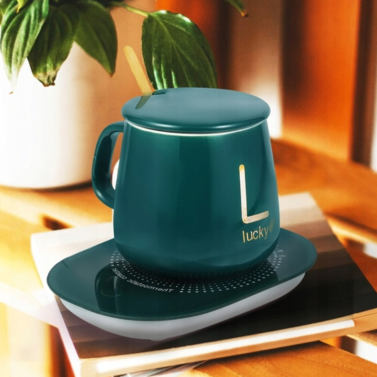 PODGRZEWACZ DO KUBKA KAWY HERBATY ZESTAW 5w1 Kubek z Podgrzewaczem