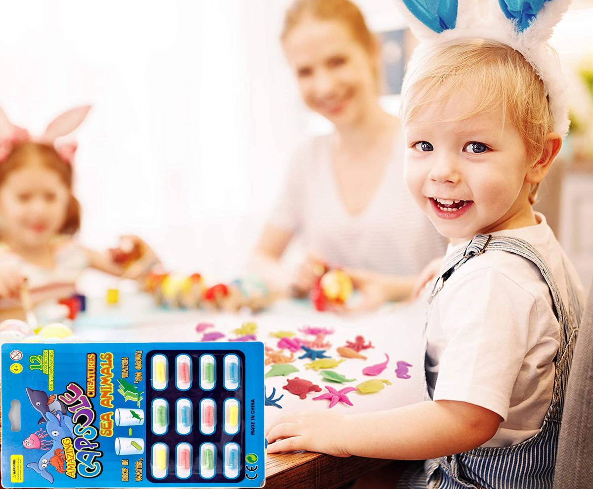 MAGICZNE KAPSUŁKI ROSNĄCE W WODZIE DINOZAURY 12 SZTUK DO KĄPIELI W WANNIE