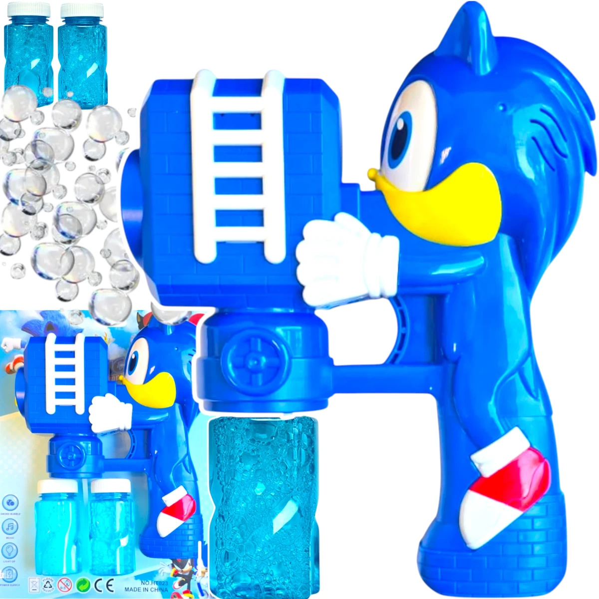 PISTOLET DO BANIEK MYDLANYCH SONIC AUTOMAT BAŃKI MYDLANE PŁYN SONIC JEŻYK