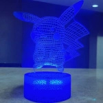 LAMPKA LED USB 3D PILOT PIKACHU KOLORY RGB DLA DZIECI NA PREZENT DO POKOJU