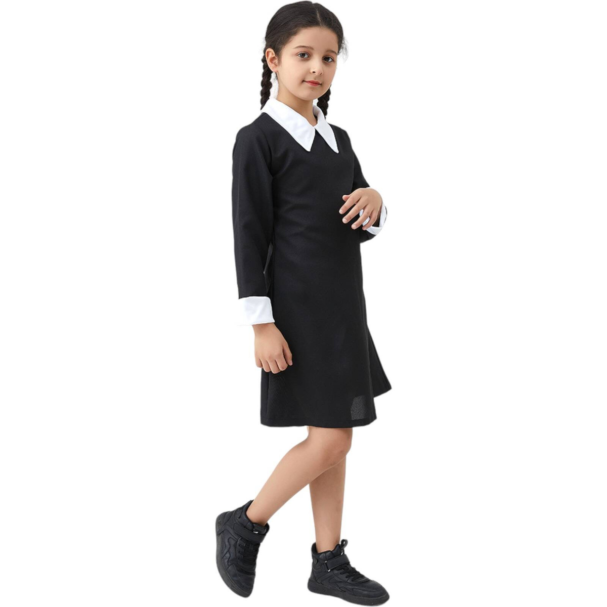 STRÓJ WEDNESDAY ADDAMS SUKIENKA NA IMPREZĘ PRZEBRANIE NA HALLOWEEN rozm XL