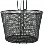 KOSZYK KOSZ NA ROWER ROWEROWY PRZEDNI WIESZANY CZARNY METALOWY 30CM