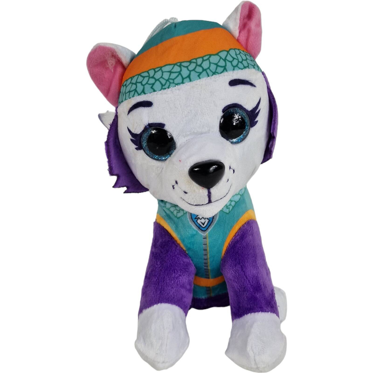 DUŻA MASKOTKA PSI PATROL EVEREST PRZYTULANKA PLUSZOWA BŁYSZCZĄCE OCZY PLUSZ