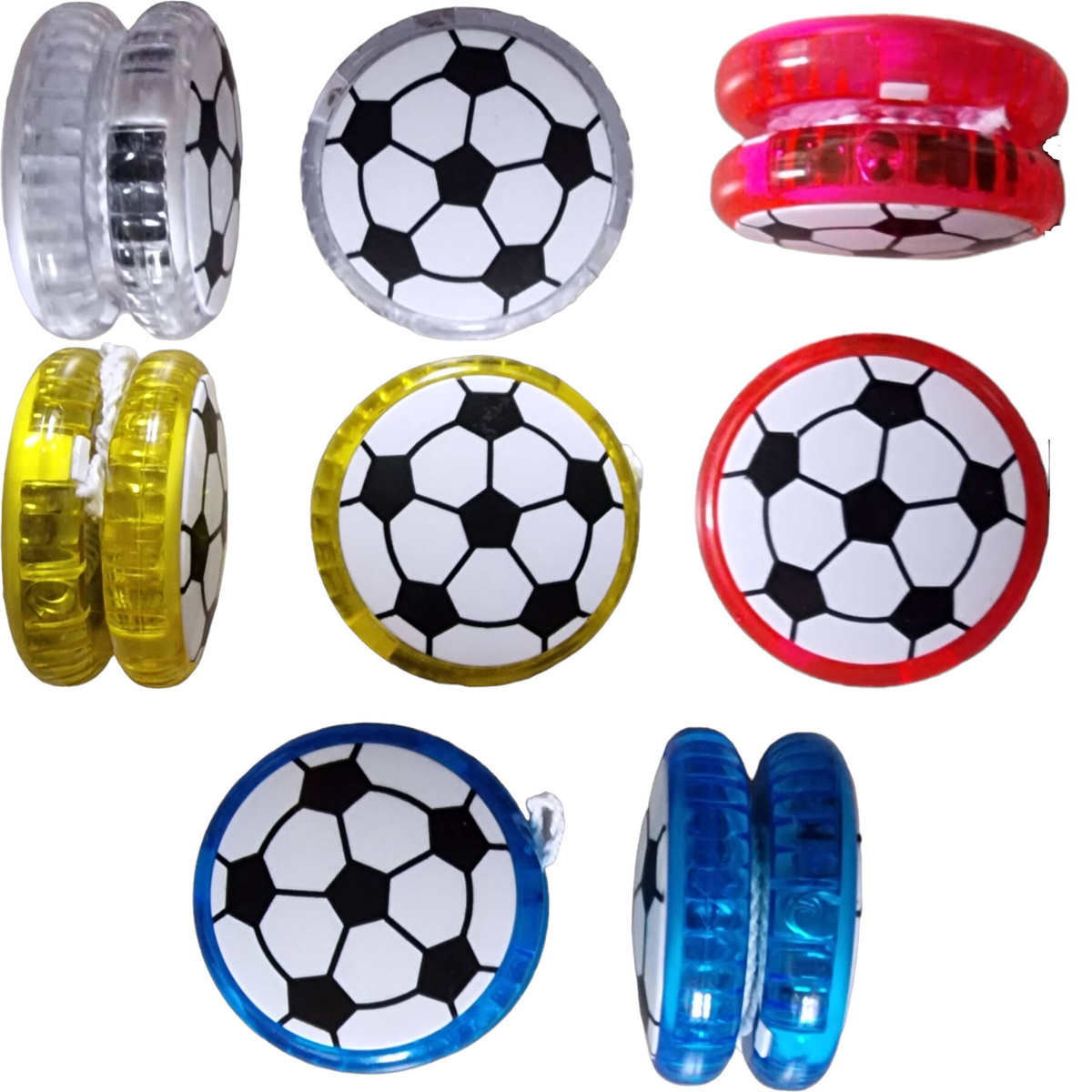 JOJO ŚWIECĄCE DO ZABAWY DLA DZIECI YOYO ŚWIECI TRIKI KOLOROWE PIŁKA NOŻNA