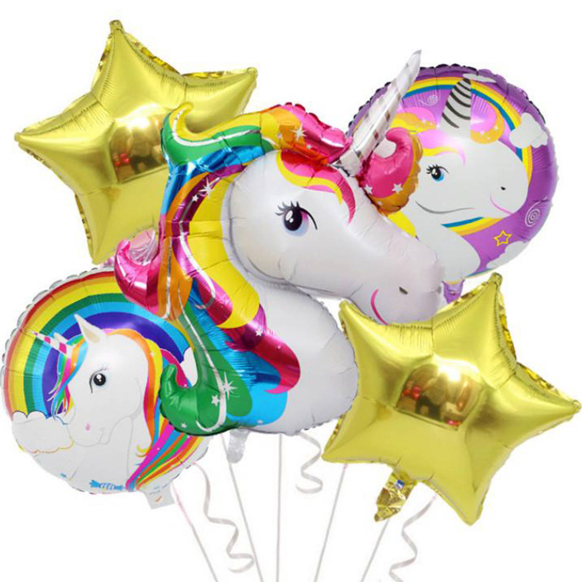 ZESTAW BALONÓW Z JEDNOROŻCEM BALON JEDNOROŻEC 5 SZTUK NA URODZINY IMPREZĘ