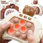 GRA ZRĘCZNOŚCIOWA POP IT ANTYSTRESOWA ELEKTRYCZNA KONSOLA MIŚ 80 POZIOMÓW