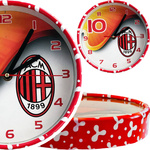 ZEGAR ŚCIENNY DLA KIBICA AC MILAN DZIECIĘCY CICHY DLA FANÓW DRUŻYNY