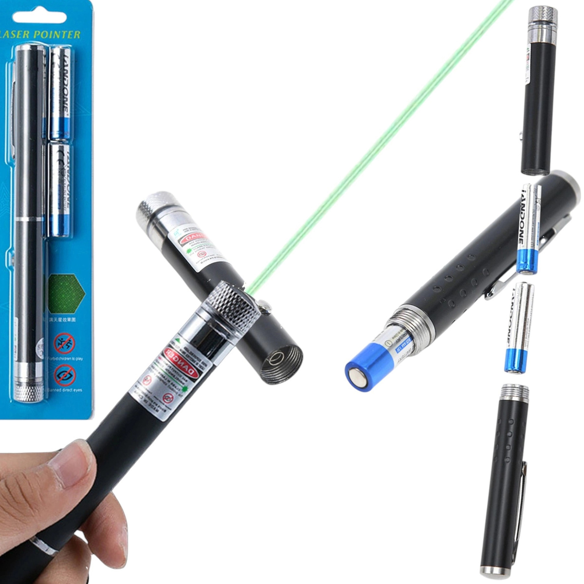 ULTRA LASER MOCNY WSKAŹNIK LASEROWY ZIELONY WIELKI ZASIEG LASEREK 