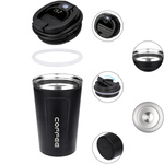 KUBEK TERMICZNY TERMOS WYŚWIETACZ LED TEMPERATURA DO SAMOCHODU 510ML MODNY